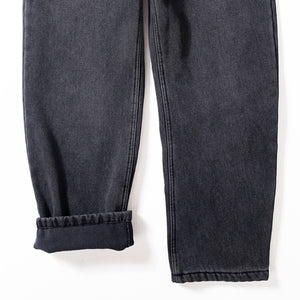 Loose Straight-leg Velvet Denim Casual Pants