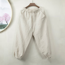 Load image into Gallery viewer, Summer Linen Lace-Up Trousers
