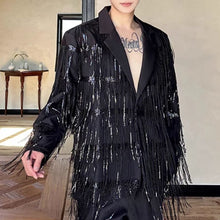 Load image into Gallery viewer, Tassel Sequined Double-Layer Mesh Jacket
