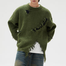 Load image into Gallery viewer, Ripped Tassel Distressed Sweater
