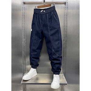 Winter Denim Harem Loose Fleece Pants