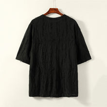 Load image into Gallery viewer, Buttoned Short-sleeved Vintage Hollow Top
