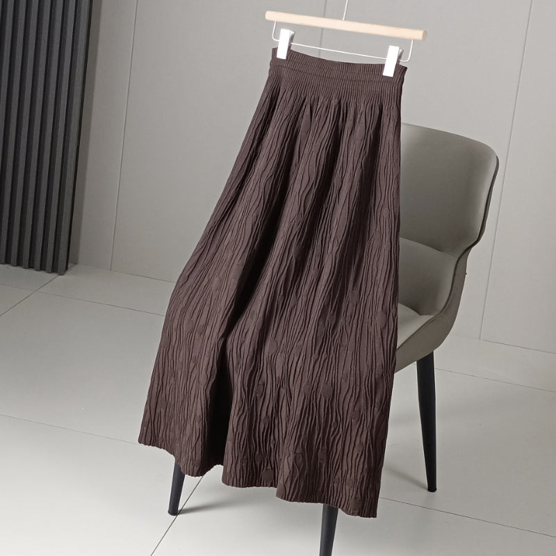 A-line High-waisted Knitted Skirt