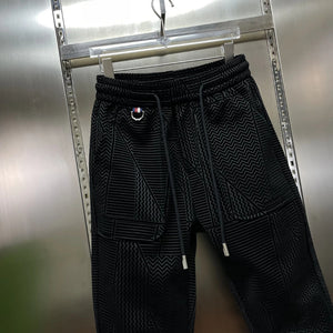 Flocked Casual Stretch Skinny Pants