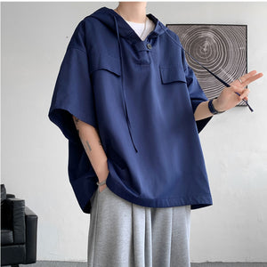 Hooded Loose Short-Sleeved T-shirt