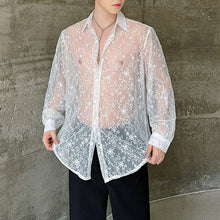 Load image into Gallery viewer, Casual See-through Jacquard Shirt
