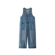 Load image into Gallery viewer, Denim Casual Long Loose Overalls
