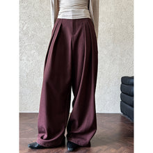 Load image into Gallery viewer, Drape Wide-leg Floor-length Suit Trousers
