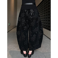 Load image into Gallery viewer, Retro Embroidered Thickened Loose Wide Leg Pants
