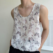 Load image into Gallery viewer, Butterfly Print Hollow Loose Vest
