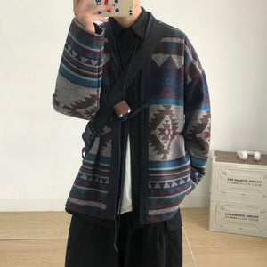 Reversible Japanese Retro Cardigan