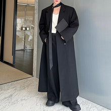 Load image into Gallery viewer, Double-breasted High-slit Webbing Trench Coat
