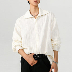 Lapel Drape Casual Shirt