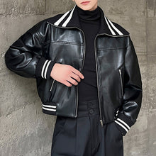 Load image into Gallery viewer, Retro Large Lapel Pu Leather Jacket
