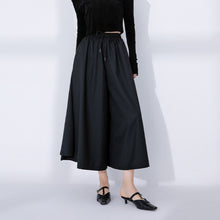 Load image into Gallery viewer, Black Casual High Waist Slim Wide Leg Pants
