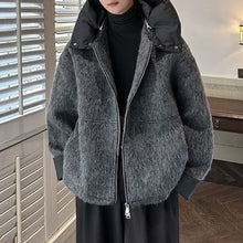 Load image into Gallery viewer, Loose-fitting Detachable Hooded Short Woolen Coat
