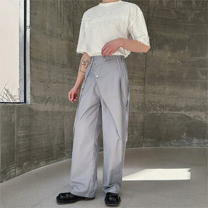 High Waist Straight Leg Wide Leg Pants