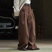 Load image into Gallery viewer, Double Pleat Wide-leg High-rise Tailored Trousers
