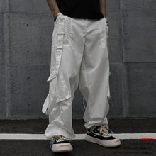 Load image into Gallery viewer, Street Ribbon Decorated Straight Trousers
