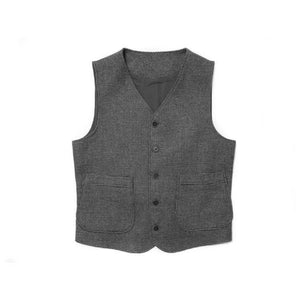 Vintage Tweed Wool Oversized Casual Vest