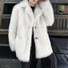 Load image into Gallery viewer, Faux Fur Double Breasted Lapel Jacket
