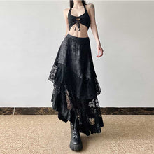 Load image into Gallery viewer, Irregular Stitching High Waist A-line Long Skirt
