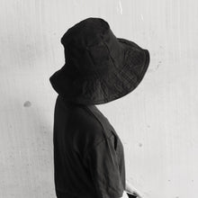 Load image into Gallery viewer, Black Large Brim Bucket Hat
