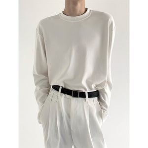 Soft Solid Color Loose Bottoming T-shirt