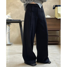 Load image into Gallery viewer, Brushed High Waist Pleated Wide Leg Trousers
