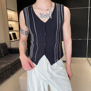 Simple Irregular Knitted Casual Vest