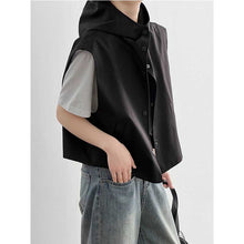 Load image into Gallery viewer, Casual Hooded Cropped Vest
