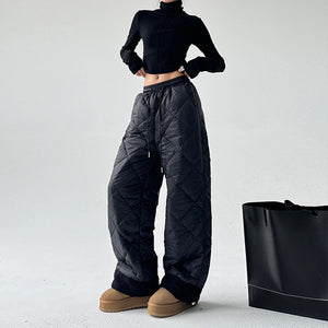 Padded Straight Loose Warm Cotton Trousers