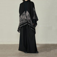 Load image into Gallery viewer, Slit Reversible Knitted Shawl Cape
