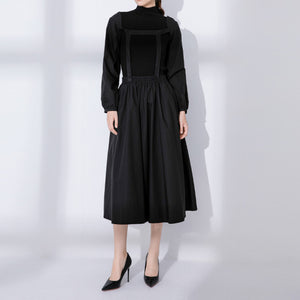 Irregular Detachable Black Vintage Dress