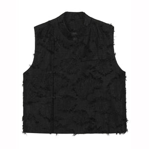 Vintage Buttoned Jacquard Vest