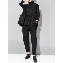 Load image into Gallery viewer, Loose Drawstring Waist Long Sleeve Shirt
