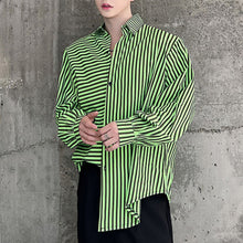 Load image into Gallery viewer, Asymmetric Striped Shirt
