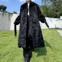 Load image into Gallery viewer, Thickened Plush Artificial Fur Mid-Length Coat
