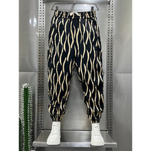 Load image into Gallery viewer, Striped Printed Cropped Harem Pants
