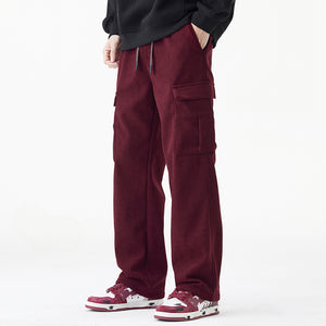 Corduroy Plus Velvet Thickened Large Pocket Pants