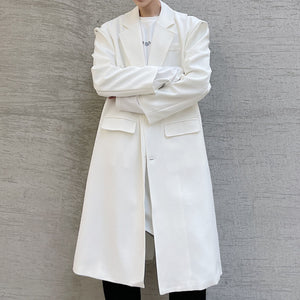 Shoulder Button Mid Length Trench Coat