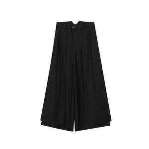 Black Irregular Multi Piece Wide Leg Pants