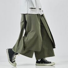 Load image into Gallery viewer, Japanese Style Flowing Straps Fake Two-piece Loose Casual Pants
