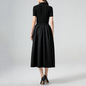 Retro Loose High Waist A-Line Skirt