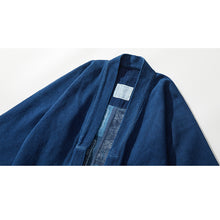 Load image into Gallery viewer, Indigo Dyed Stand Up Collar Kimono Jacket
