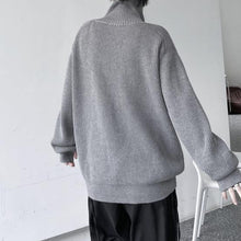 Load image into Gallery viewer, Retro Turtleneck Solid Color Thickened Knitted Sweater
