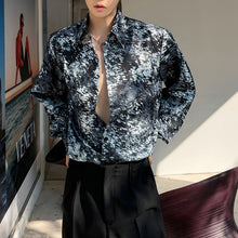 Load image into Gallery viewer, Printed Loose Square Collar Casual Long-sleeved Shirt
