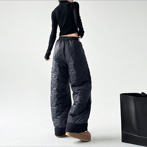 Padded Straight Loose Warm Cotton Trousers