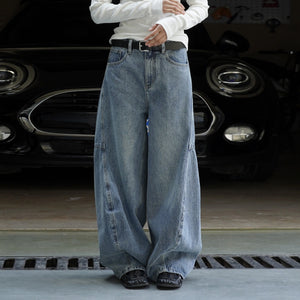 Loose High Waist Wide Leg Arc Jeans