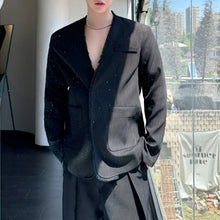 Load image into Gallery viewer, Raw Edge Design Diamond Suit Jacket
